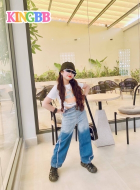 Bộ quần jeans áo dây rút JEK